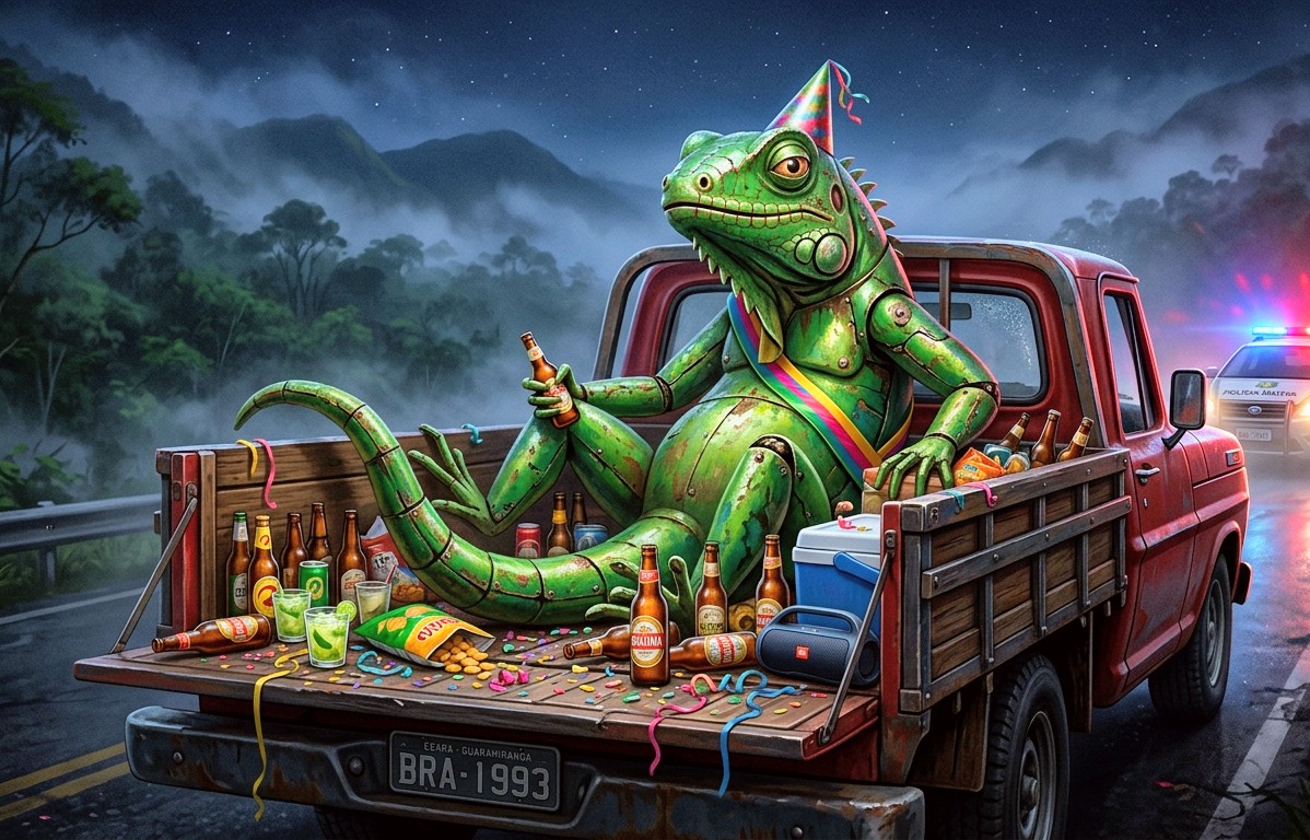 O Calango Boêmio e a Ressaca na Delegacia