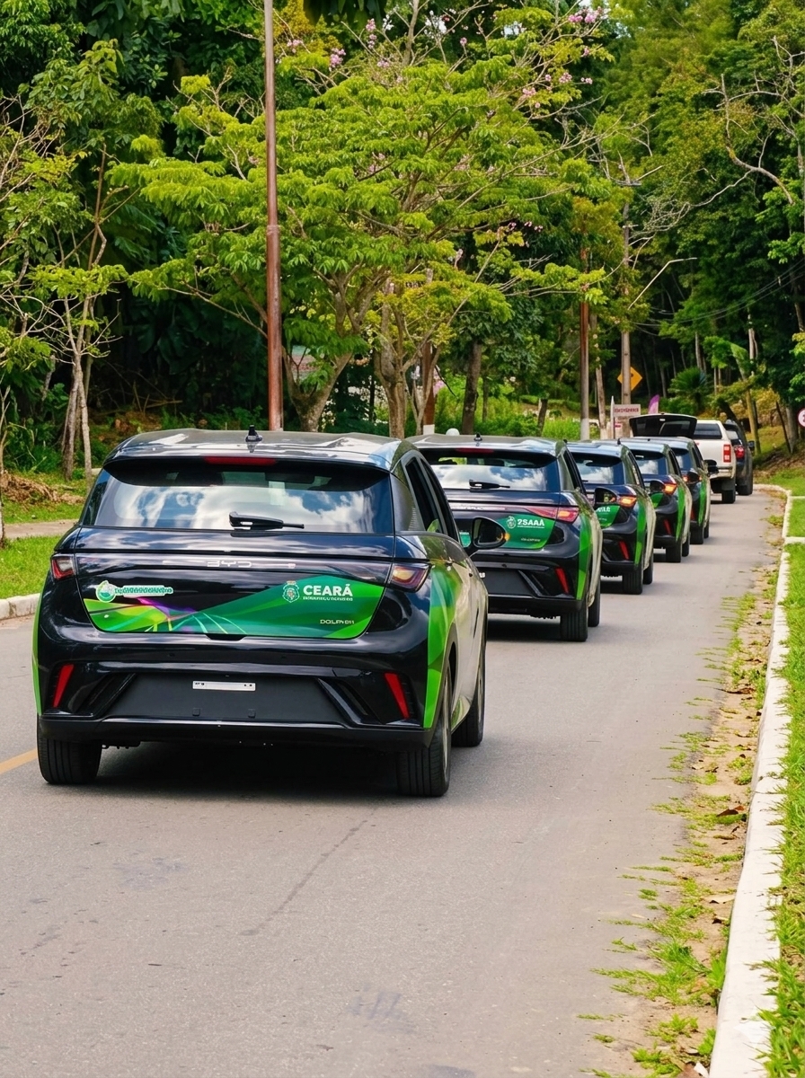 Guaramiranga moderniza frota municipal com veículos 100% elétricos em parceria com o Governo do Estado