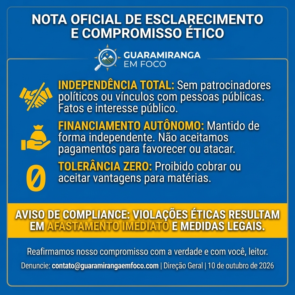 Nota Oficial de Esclarecimento e Ética